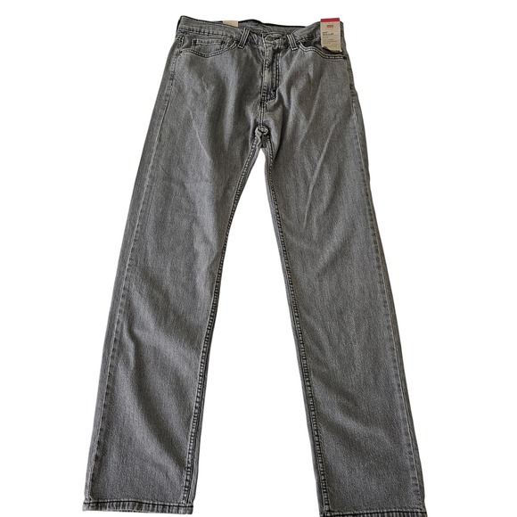 Levi Strauss Men's 505 Regular Jeans Light Gray Straight Leg Eco Ease 36x29 - Picture 2 of 9